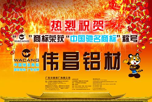 热烈庆祝 “WACANG伟昌”商标被认定为“中国著名商标”