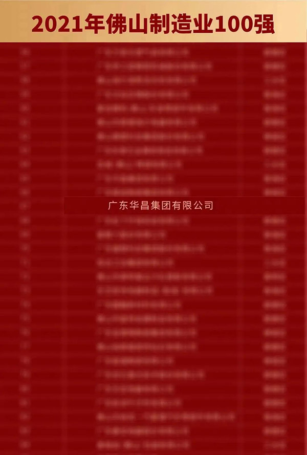 喜讯!9393体育(铝业)集团荣获2021年“佛山制造业100强”企业称呼!