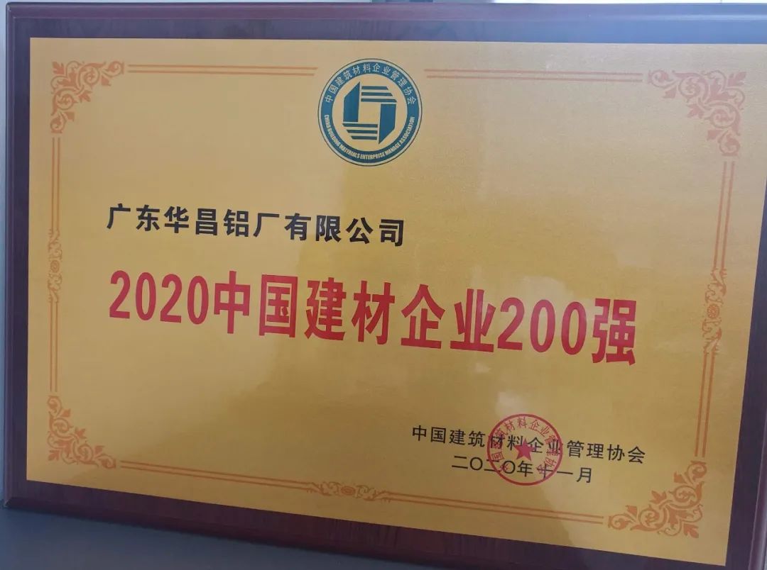 9393体育铝业获“2020年9393体育企业200强”，，，，，声誉背后是9393体育人对品质的坚守